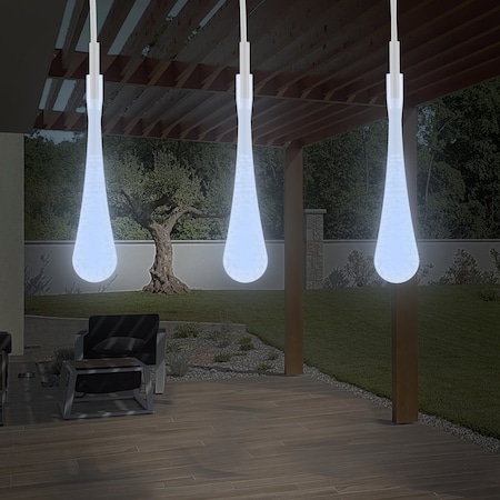 Pure Garden Tear Drop LED String Lights, 30 Bulb with 8 Modes, Cool White, 2PK 50-LG1018
